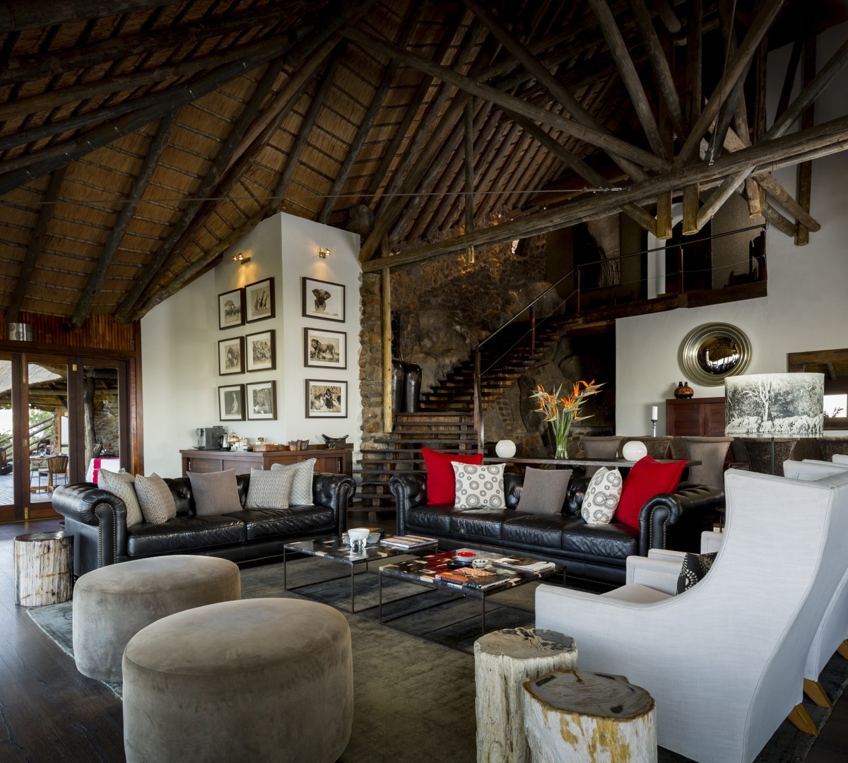 Ulusaba Private Game Reserve – The main lounge at Rock Lodge