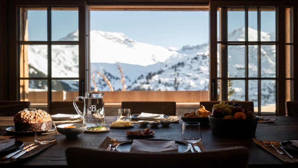 The Barn, Oberlech - Breakfast table