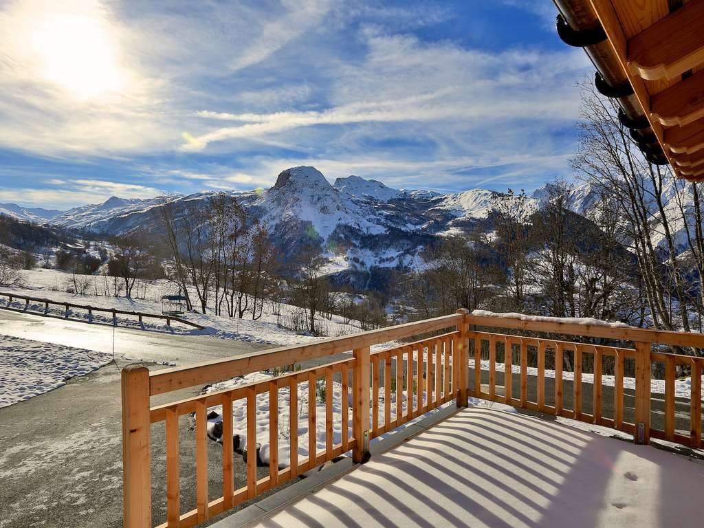 Chalet Aralia, St Martin de Belleville – balcony views Chalet Aralia, St Martin de Belleville – balcony views