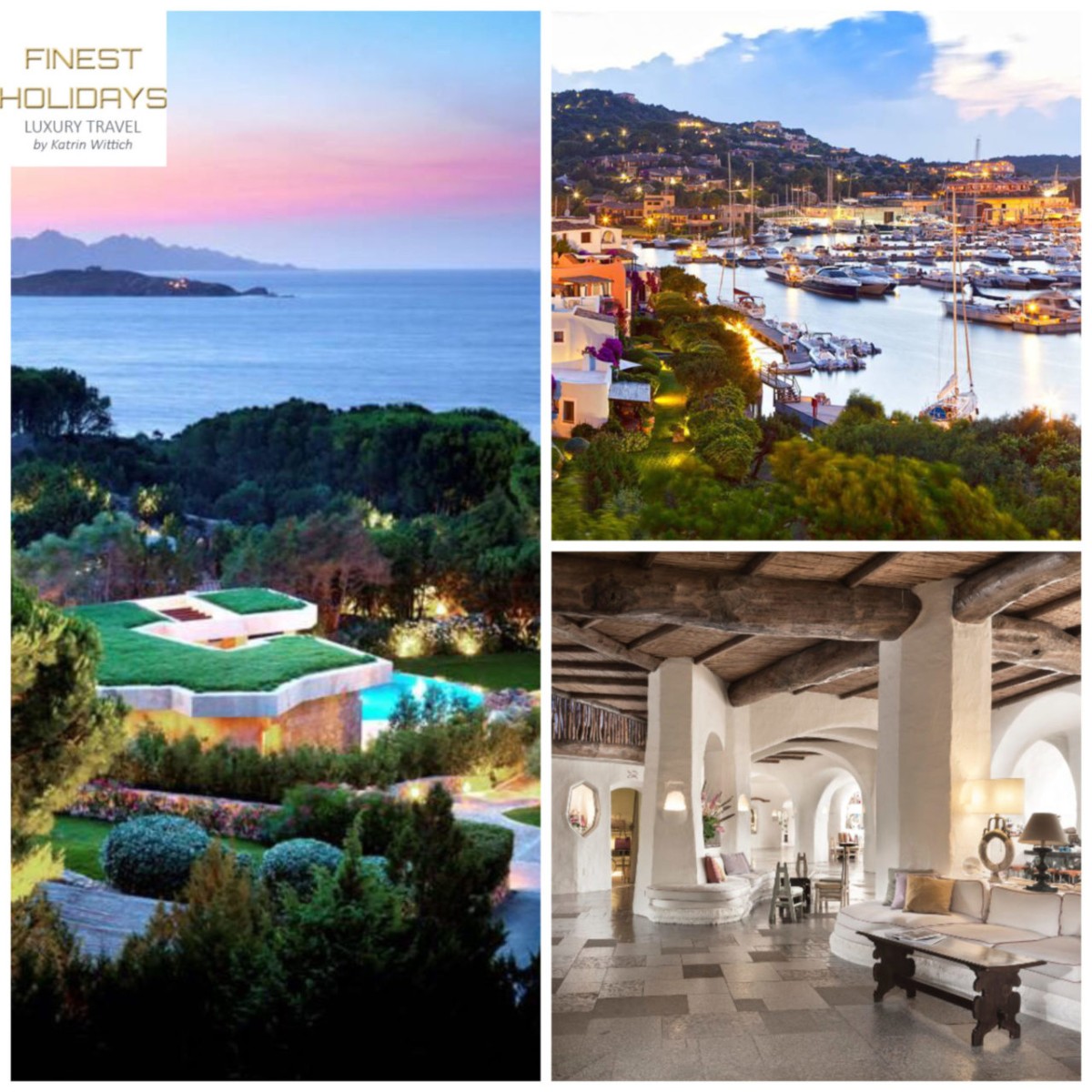 Sardinia – luxury summer holiday villa, Porto Cervo yachting harbor, luxury hotel Cala di Volpe