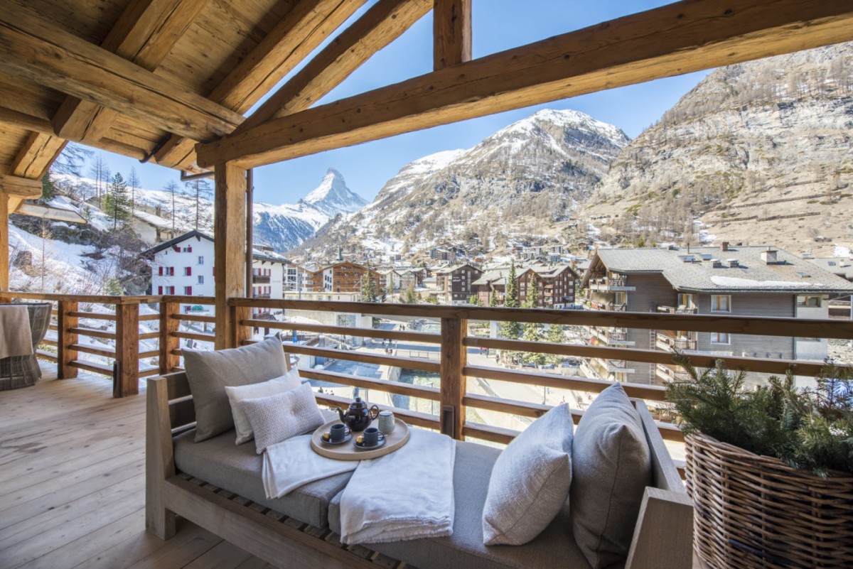 Chalet Denali, Zermatt- balcony views Chalet Denali, Zermatt- balcony views