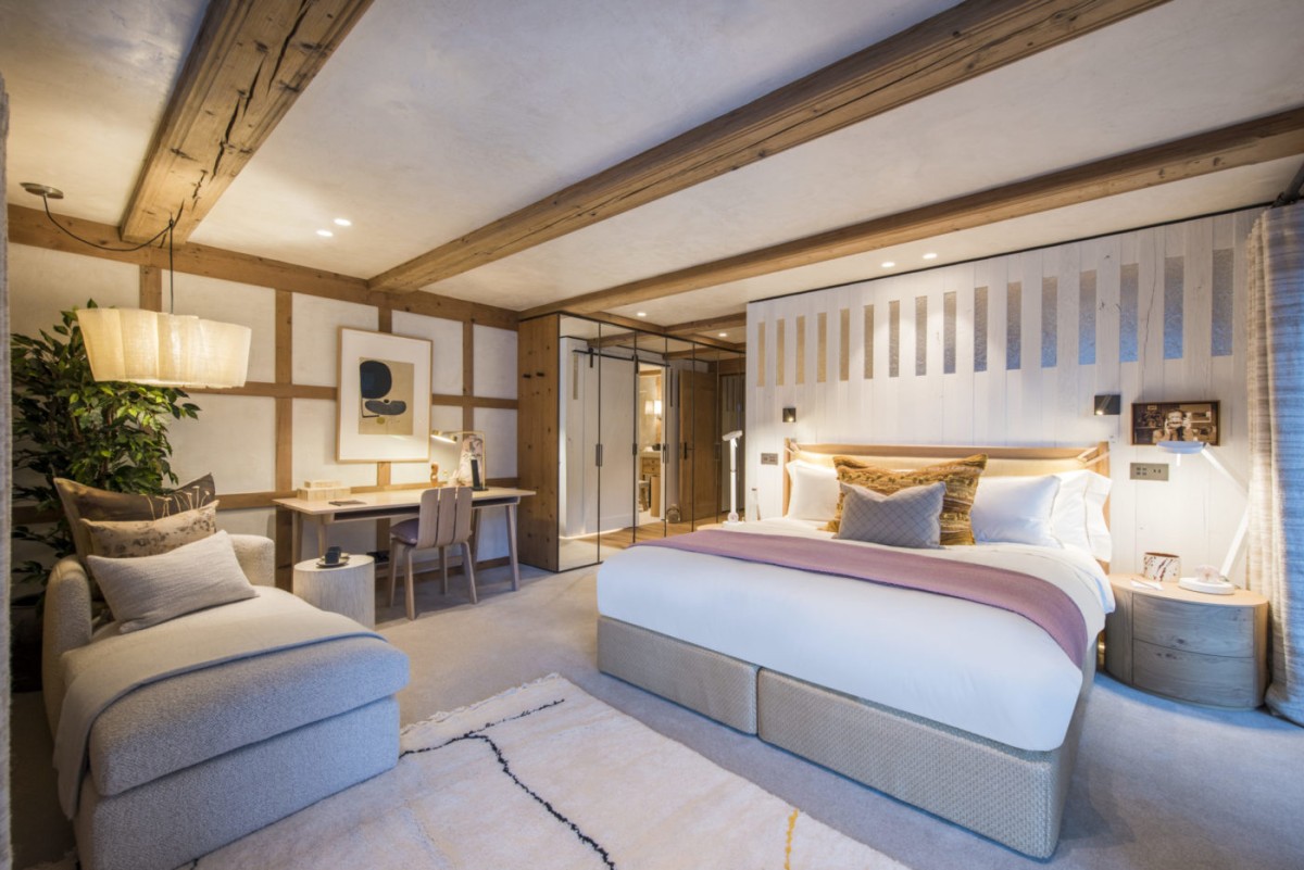 Chalet Denali, Zermatt – one of three double bedrooms Chalet Denali, Zermatt – one of three double bedrooms