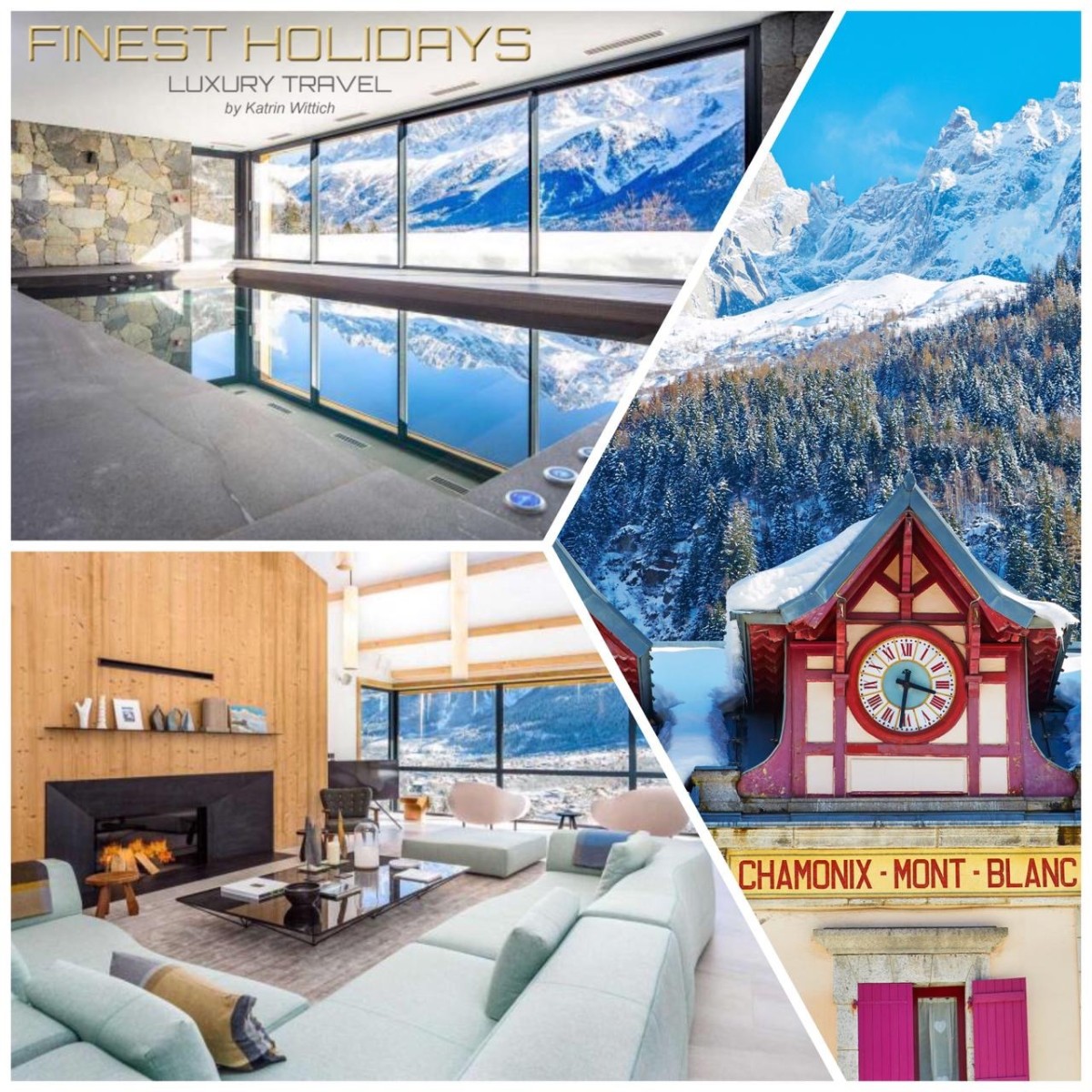 The uberluxurious ski chalet Le Mont Blanc is the largest ski chalet in Chamonix