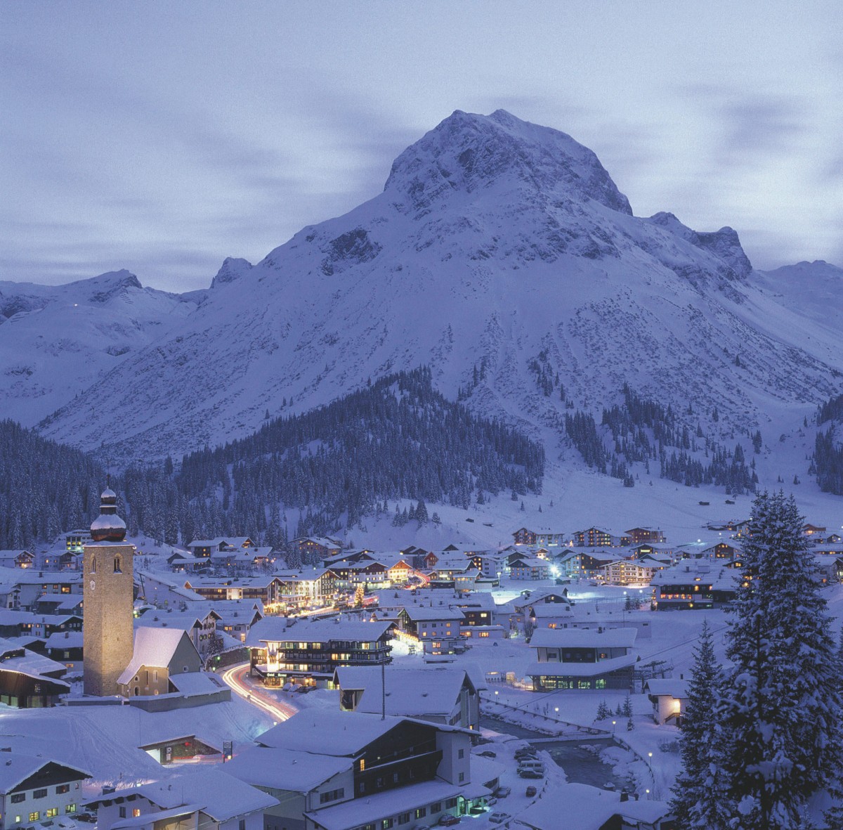 Ski resort Lech in the Austrian Alps