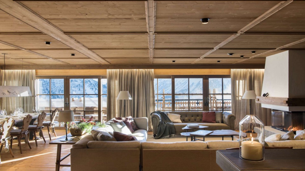 Chalet Mimi in Oberlech: the living area Chalet Mimi in Oberlech: the living area