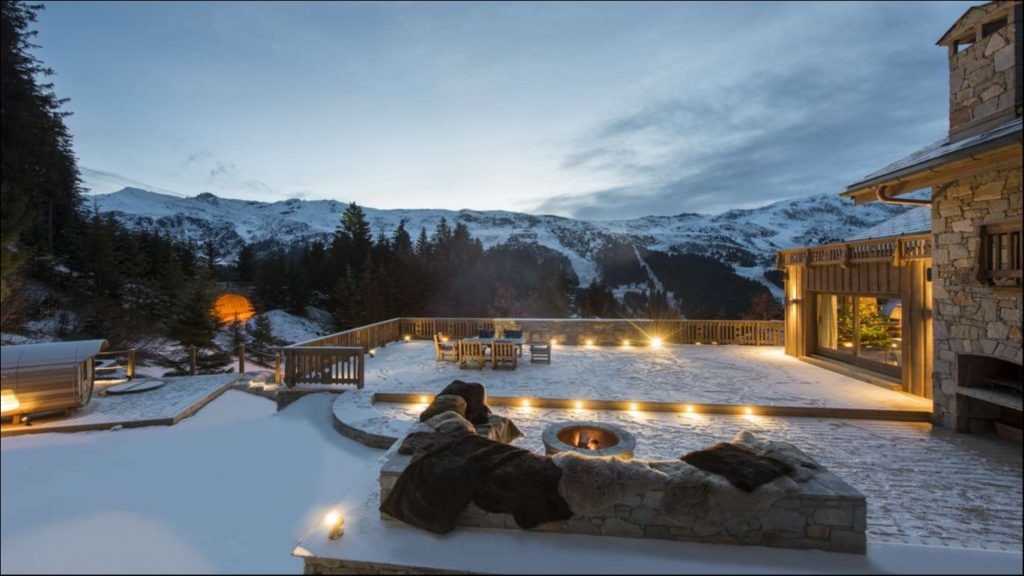 Terrace Chalet Valentine in Méribel