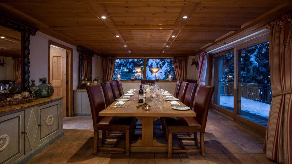 Dining at Chalet Bartavelles