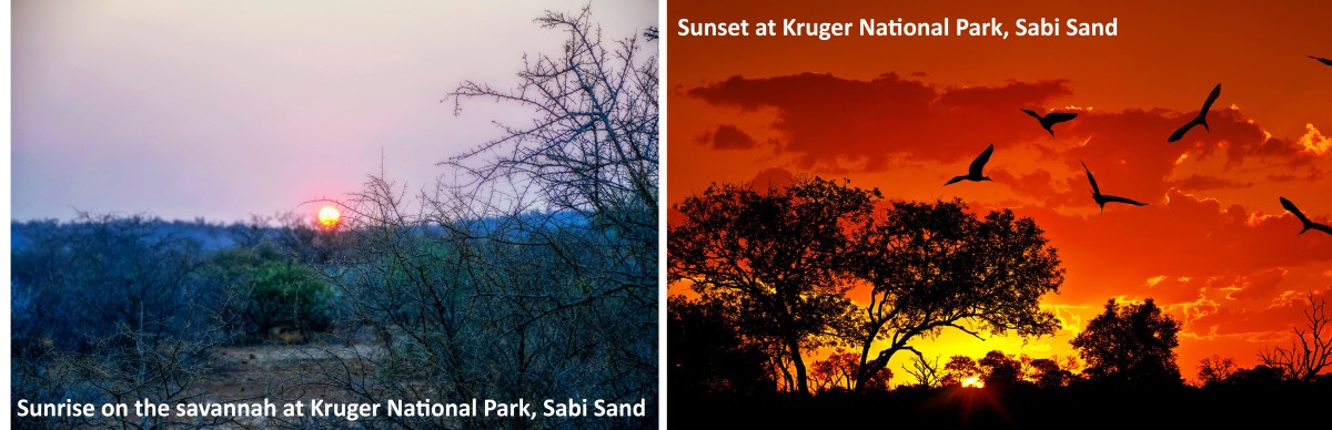 Magical South African landscape at sunrise and sunset