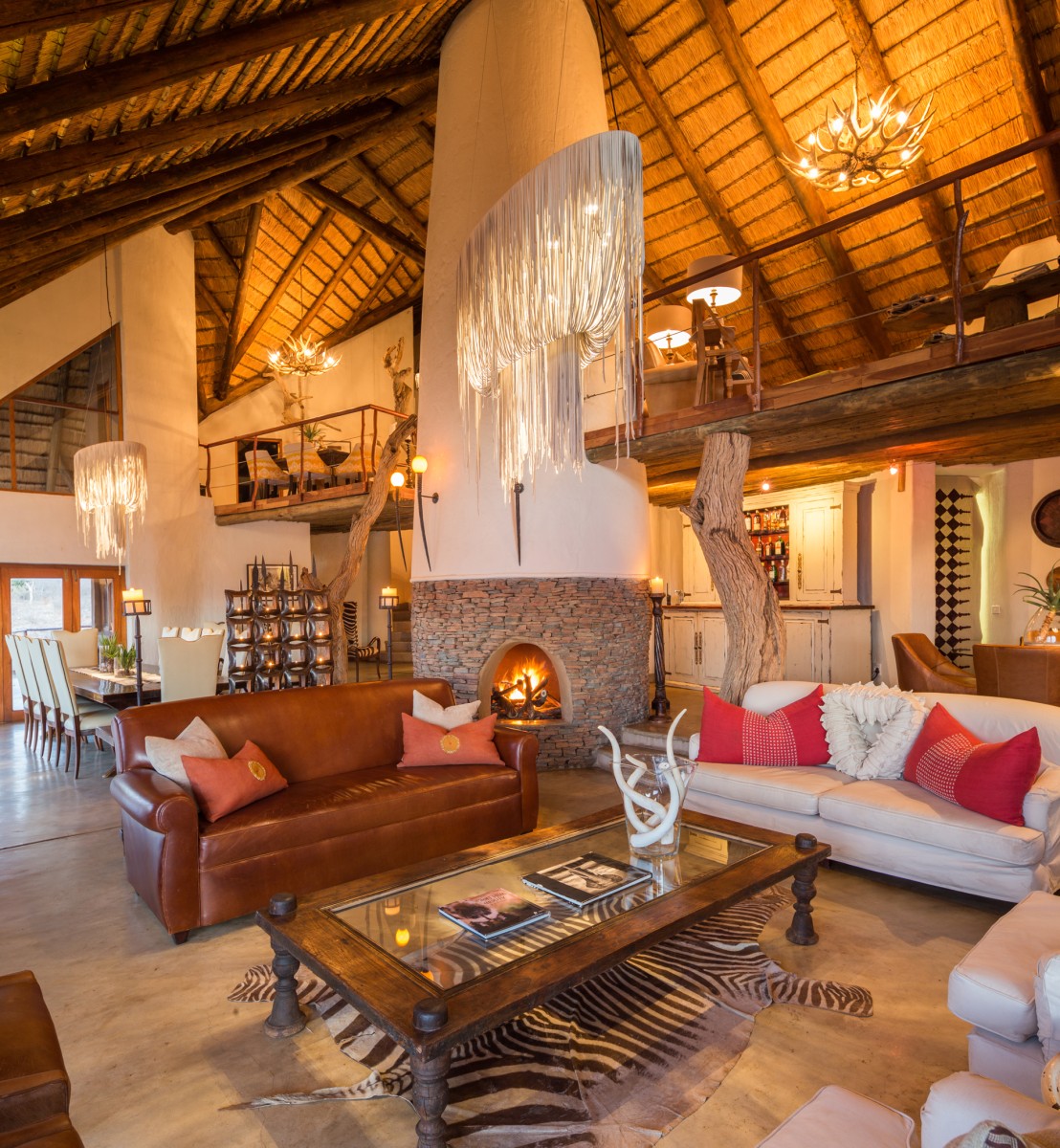 The Lounge at Royal Madikwe’s Main Lodge