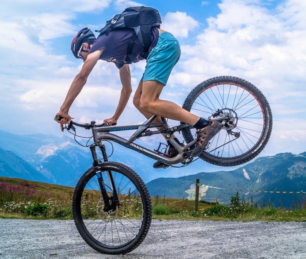 Mountain Biker in the Alps Mountain Biker in the Alps