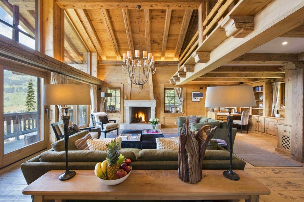 Chalet Milou, Verbier, Lounge with fireplace