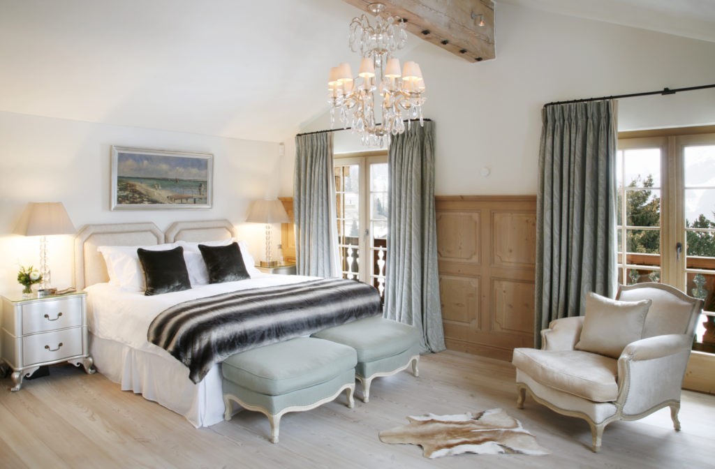 The Master Bedroom at one of the best luxury chalets in the Swiss Alps: Ski in/Ski out Tivoli Lodge The Master Bedroom at one of the best luxury chalets in the Swiss Alps: Ski in/Ski out Tivoli Lodge