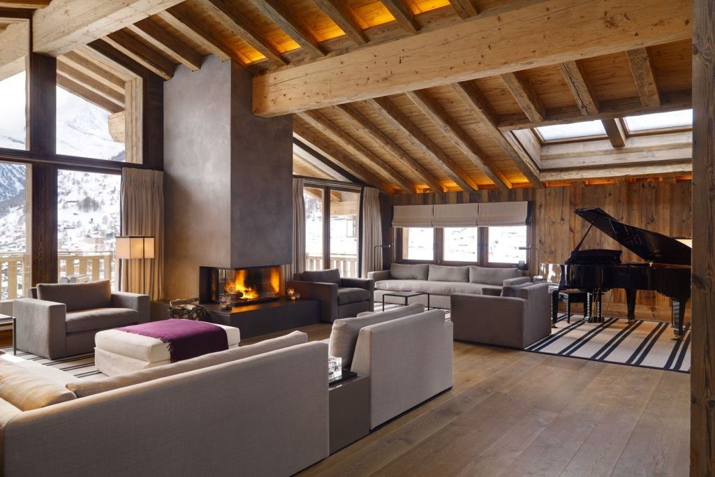 Chalet Les Anges, Zermatt,living room