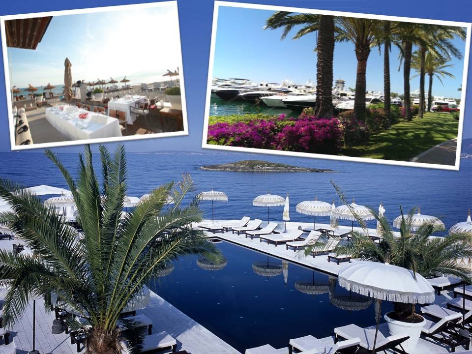Pictured: Puro Beach Club and Nassau Beach Club in Palma de Mallorca, Puerto Portals yachting harbour