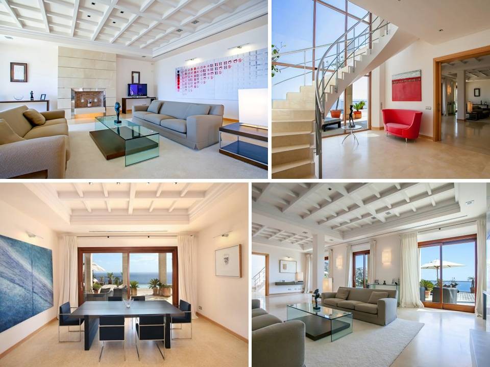 Villa Unica, Puerto Andratx: the living room, dining room, hallway and the library are spread across 248 sqm on the ground floor Villa Unica, Puerto Andratx: the living room, dining room, hallway and the library are spread across 248 sqm on the ground floor