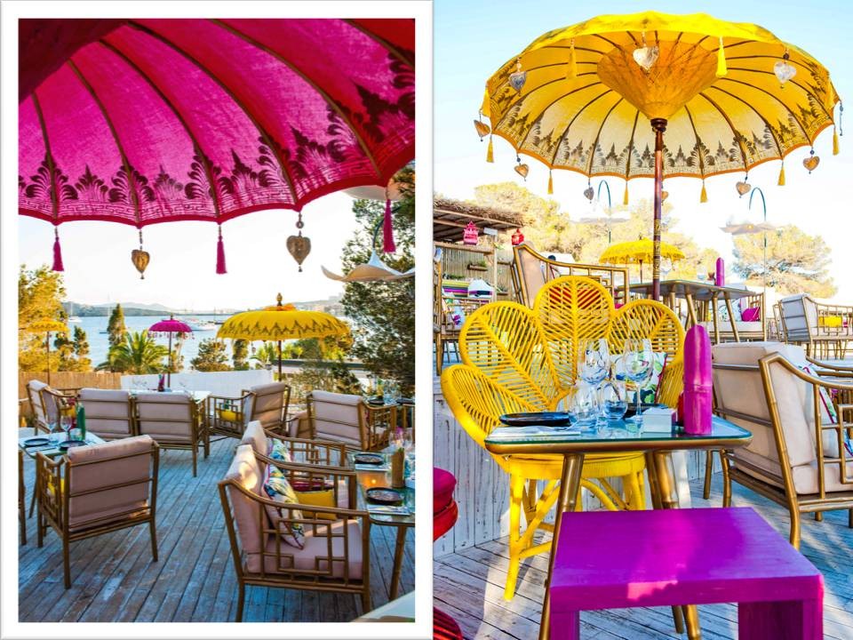 Ginger by Sa Punta, Talamanca Bay, Ibiza – the colourful decorated venue opened this summer
