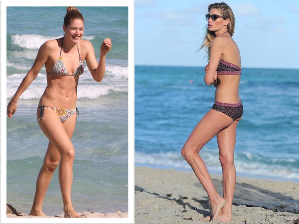 Beach Lovers: Dutch supermodel Doutzen Kroes and australian-born supermodel Jessica Hart