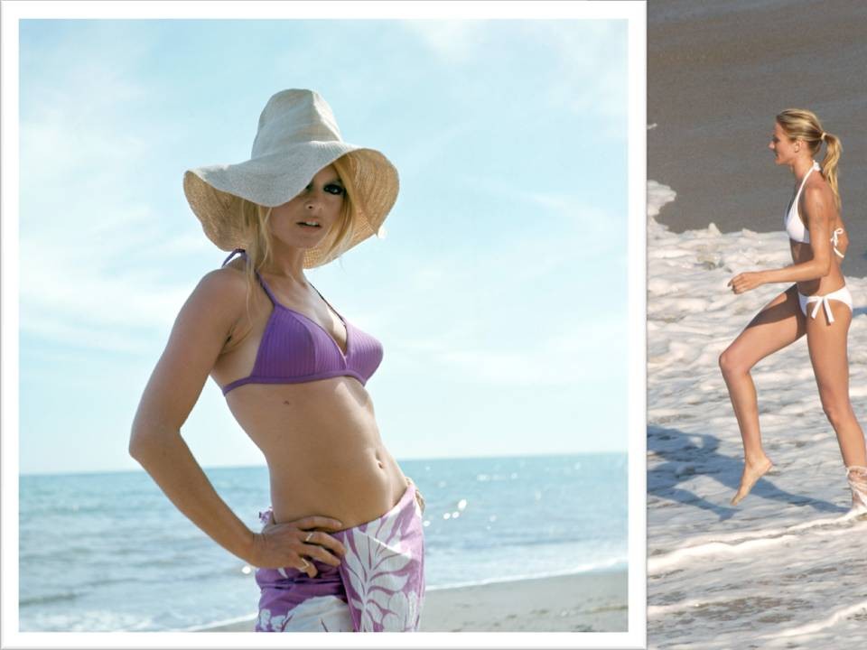 Beach Lovers: French actress Brigitte Bardot and american actress Cameron Diaz