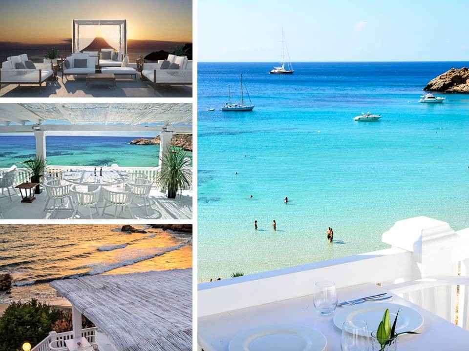 Cotton Beach Club, Cala Tarida, Ibiza, Balearic Islands Cotton Beach Club, Cala Tarida, Ibiza, Balearic Islands