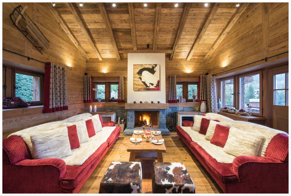 Chalet 3 Flocons in Verbier, Swiss Alps – the main living room on the second floorAlso available through Finest Holidays – Luxury Villas and Luxury Ski Chalets: Chalet Orsini in Verbier