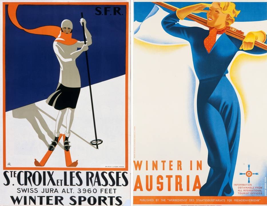 © Christie’s Images Ltd. 2016 “Ste. Croix – Les Rasses”. Poster by H.R., 1922. Estimate: £3,000-5,000; “Winter in Austria” by Atelier Binder, undated. Estimate: £2,000-3,000