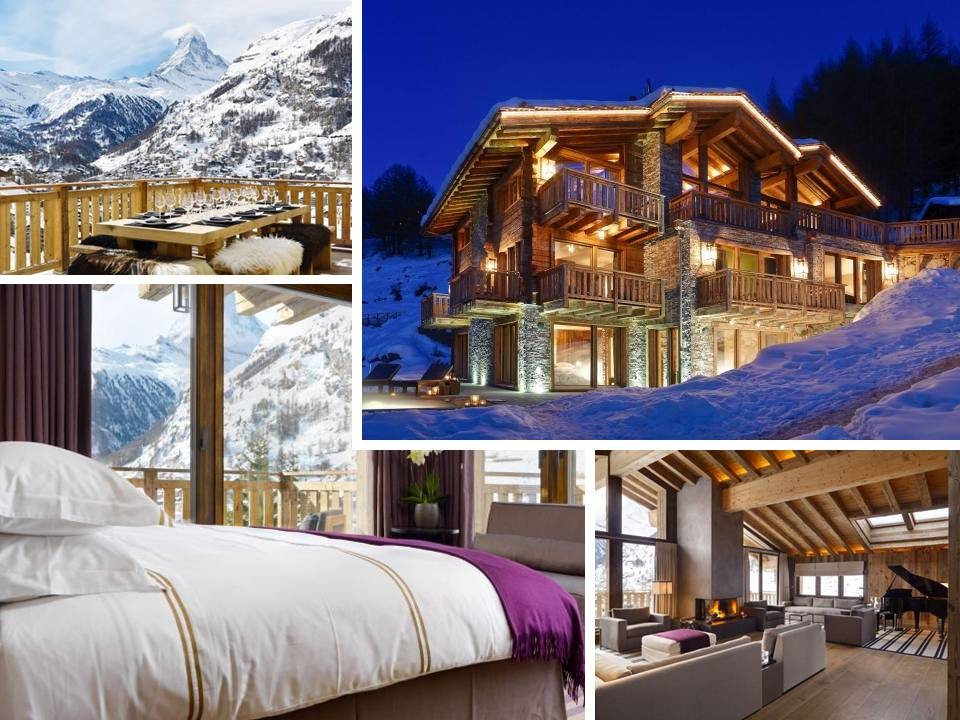 Luxury Chalet Les Anges, Zermatt – alfresco dining with Matterhorn views, exterior, bedroom, living room Luxury Chalet Les Anges, Zermatt – alfresco dining with Matterhorn views, exterior, bedroom, living room