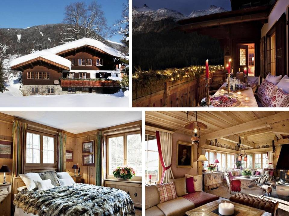Luxury Chalet Maldeghem, Klosters – external view, dining on the balcony, bedroom, living room