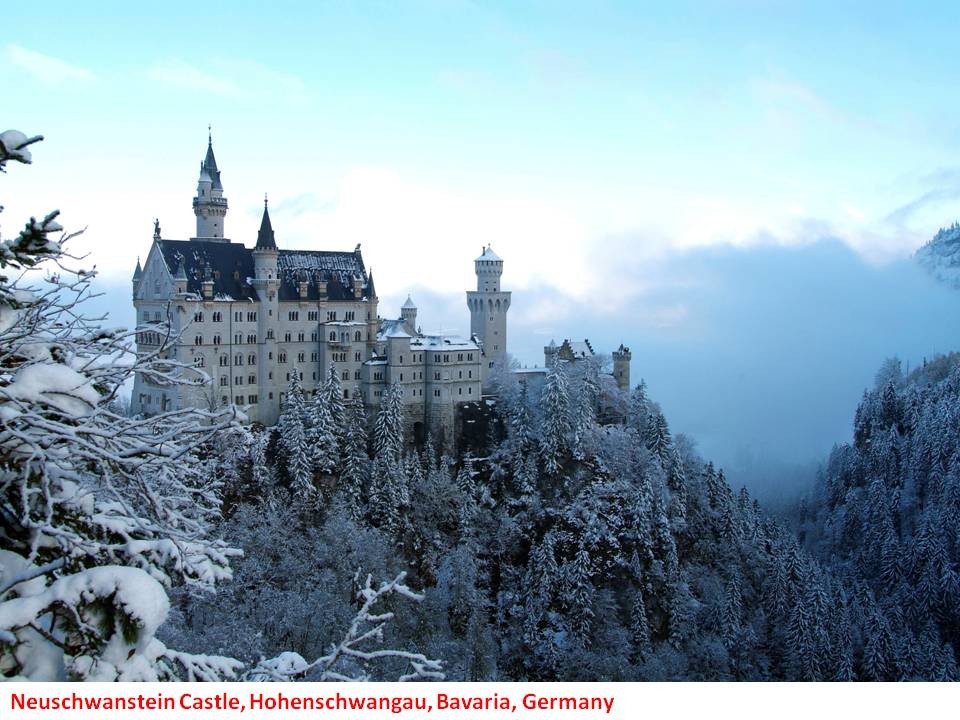 Neuschwanstein Castle in Hohenschwangau, Bavarian Alps