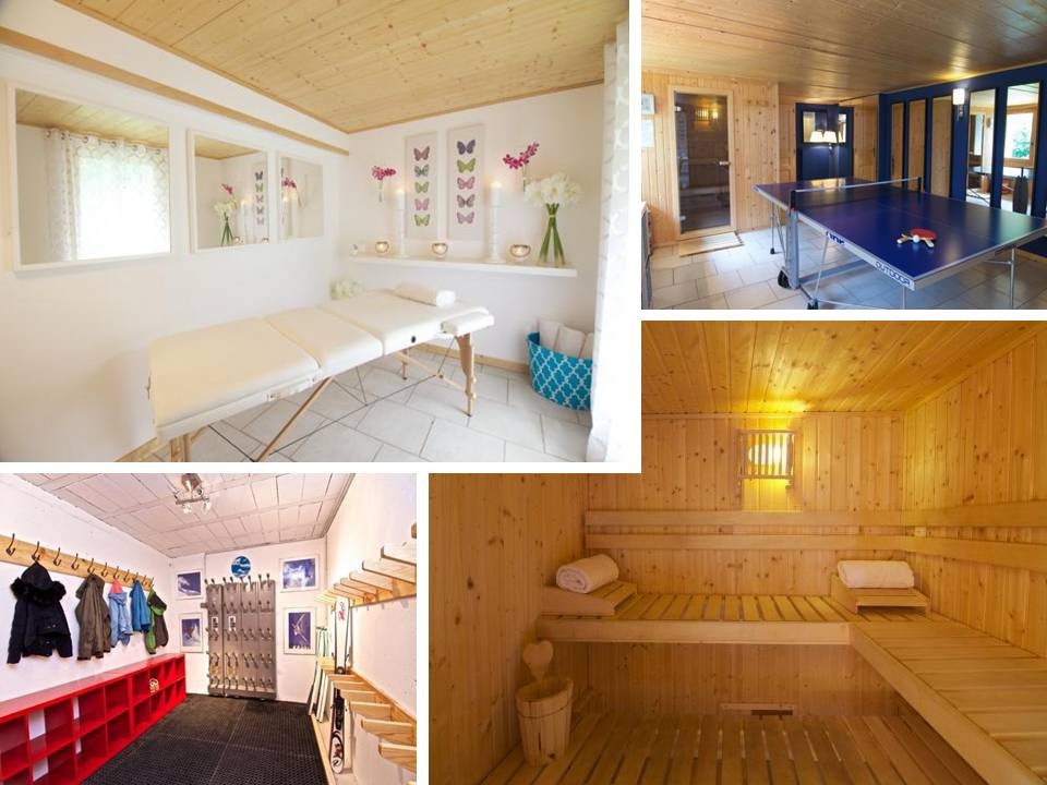 Massage room, table tennis, sauna and boot room in “Chalet Fizz”, MegèveNEW YEAR and RUSSIAN NEW YEAR AVAILABILITY for ZERMATT: Ski in/Ski out “Chalet High 7 Penthouse” – Dec 30-Jan 10 2016, £61,800 (sleeps 9, 12 nights) or £44,000 (7 nights)