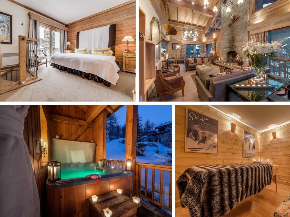Chalet Elephant Blanc, Val d’Isère (pictured: bedroom, jacuzzi, lounge & massage room), sleeps 10 – availability Dec 12-19, £12,850Don’t miss Chalet Shar Pei, the newest member within our portfolio of the very best luxury Chalets in the fashionable french ski resort Val d’Isère