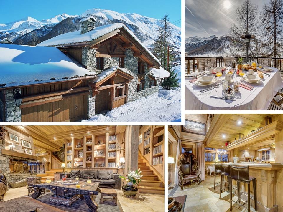 The marvellous Chalet Montana, Val d’Isère – Exterior, balcony views, lounge area and bar