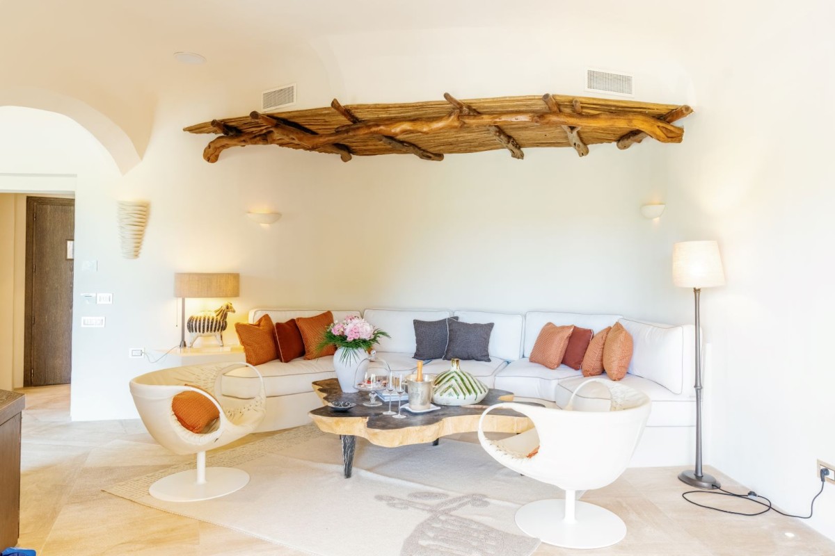 Living room of a 3 bedroom villa in the Hotel Pitrizza Living room of a 3 bedroom villa in the Hotel Pitrizza